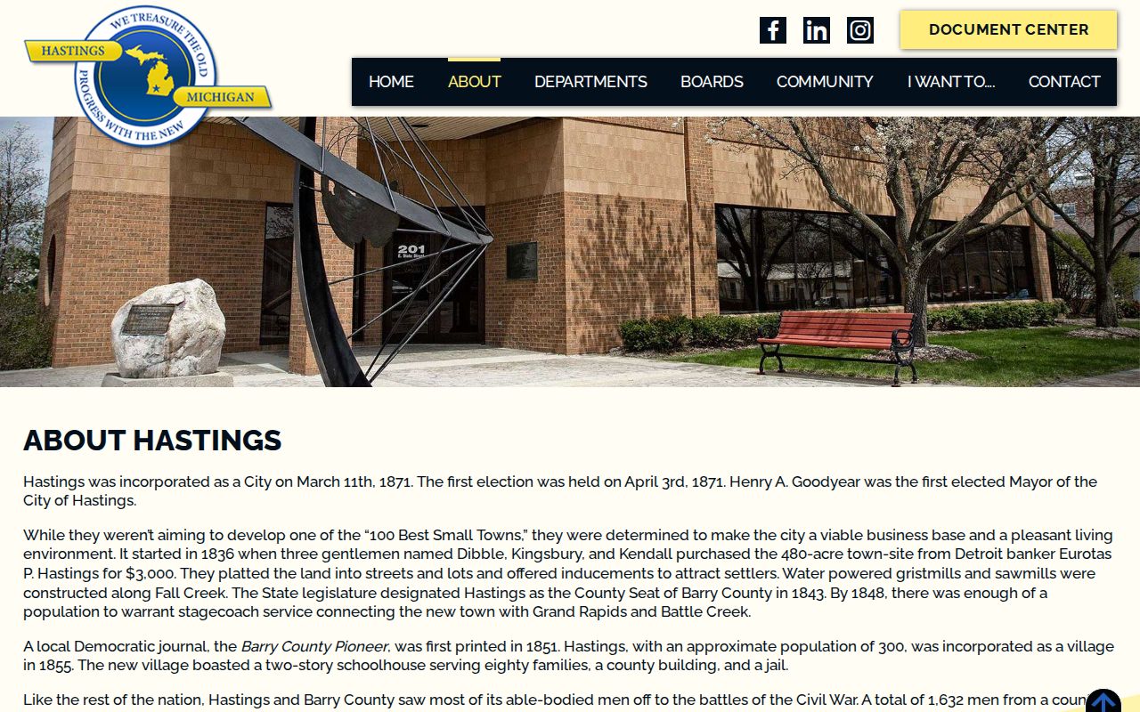 Hastings court records county-seat history and courthouse context