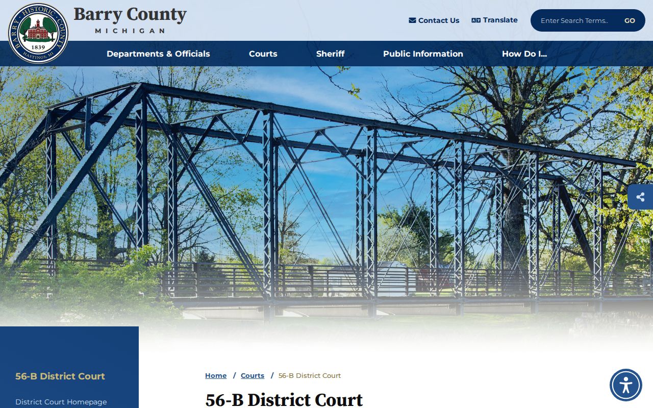 Barry County court docket information for 56-B District Court