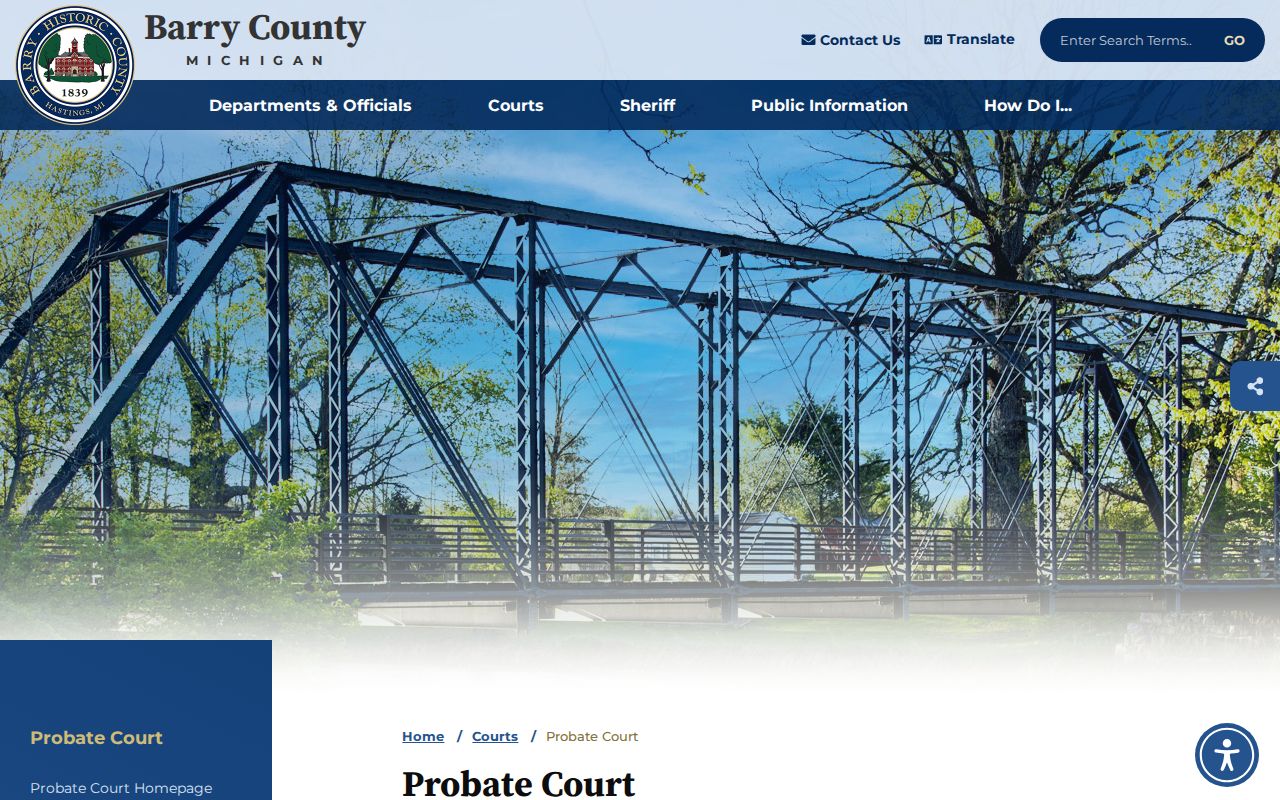 Barry County court docket Probate Court information